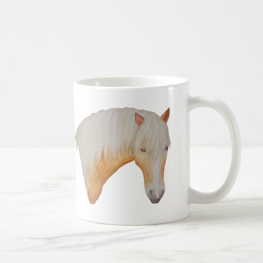 Taza de la acuarela de Haflinger