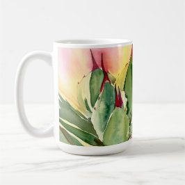 Taza de la acuarela del agavo, amarillo, por Debra