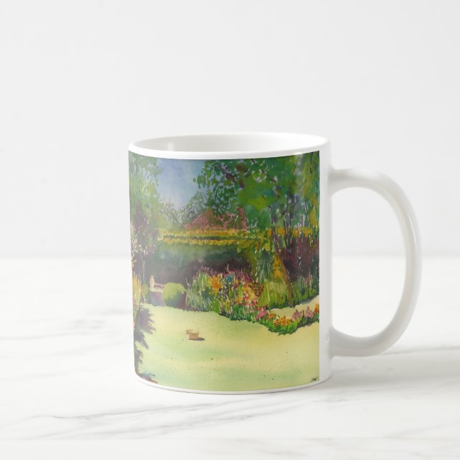 Taza de la acuarela del jardín II de Jane Austen (Derecha)
