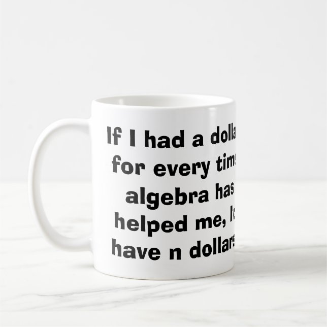 Taza de la álgebra de la matemáticas (Izquierda)