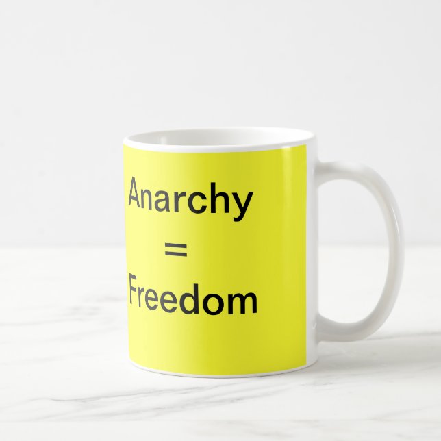 Taza de la anarquía = de la libertad (Derecha)
