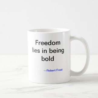 Taza de la asunción de riesgos de Robert Frost
