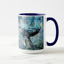 Taza de la ballena azul