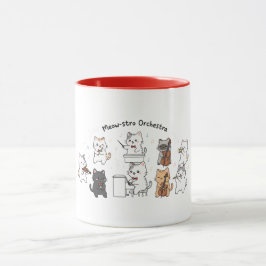 Taza de la banda sinfónica de gatos lindos