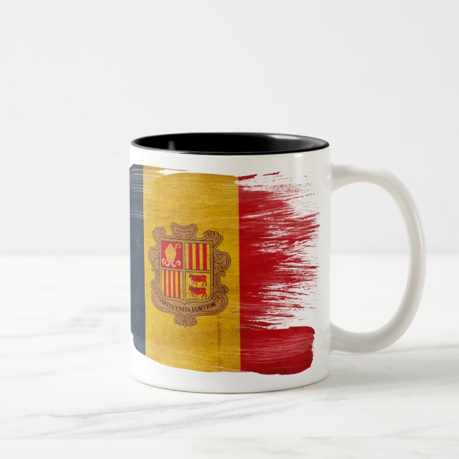 Taza de la bandera de Andorra (Derecha)
