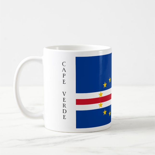 Taza de la bandera de Cabo Verde (Izquierda)