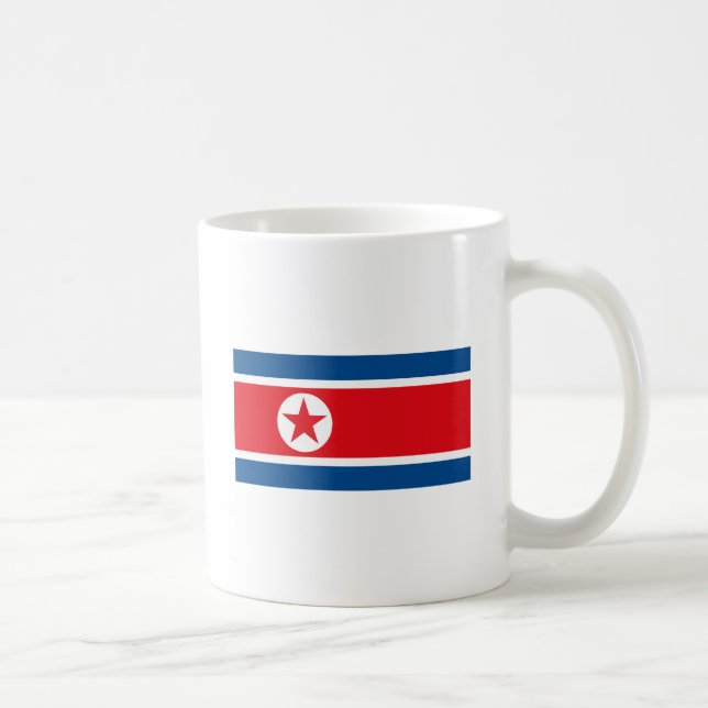 Taza de la bandera de Corea del Norte (Derecha)