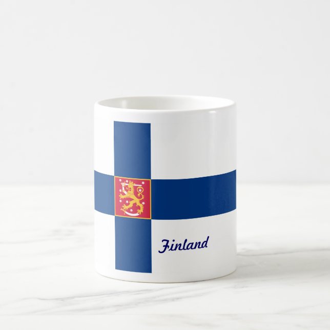 Taza de la bandera de Finlandia (Centro)