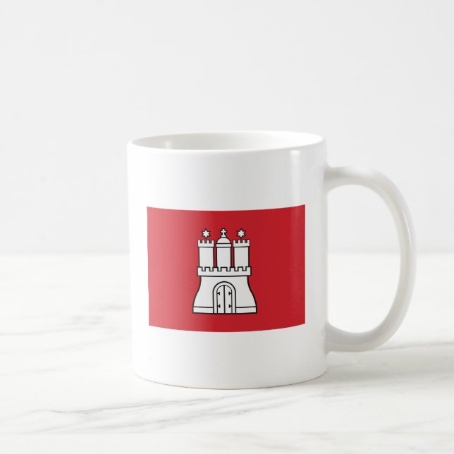 Taza de la bandera de Hamburgo (Derecha)