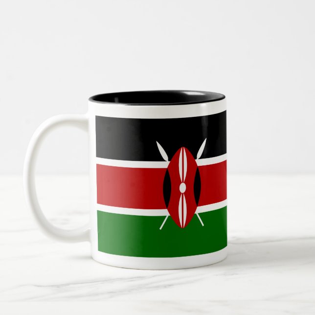 Taza de la bandera de Kenia (Izquierda)