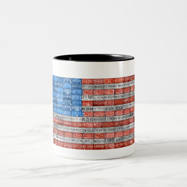 Taza de la bandera de la placa de Michigan (Centro)