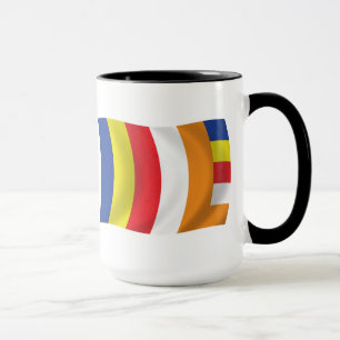 Taza de la bandera de la religión budista