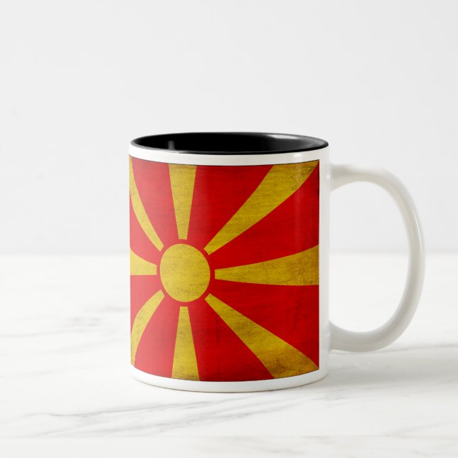 Taza de la bandera de Macedonia (Derecha)