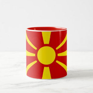 Taza de la bandera de Macedonia