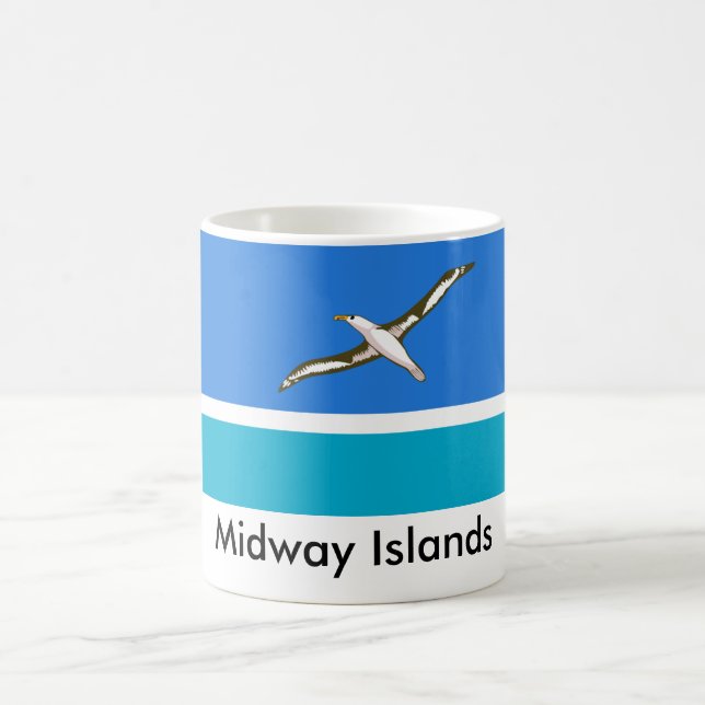 Taza de la bandera de Midway Islands (Centro)