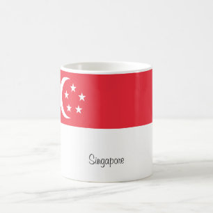 Taza de la bandera de Singapur