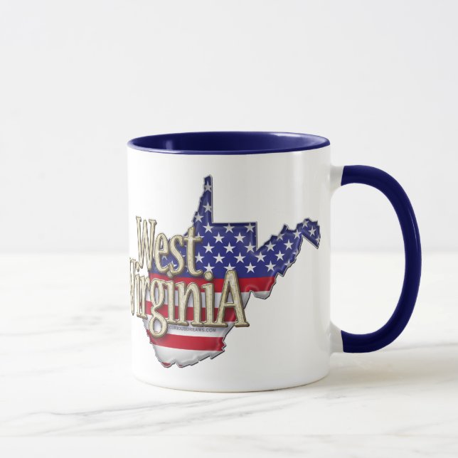 Taza de la bandera de Virginia Occidental los (Derecha)