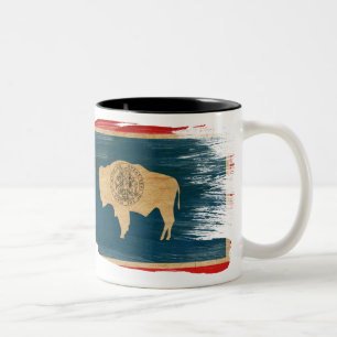 Taza de la bandera de Wyoming