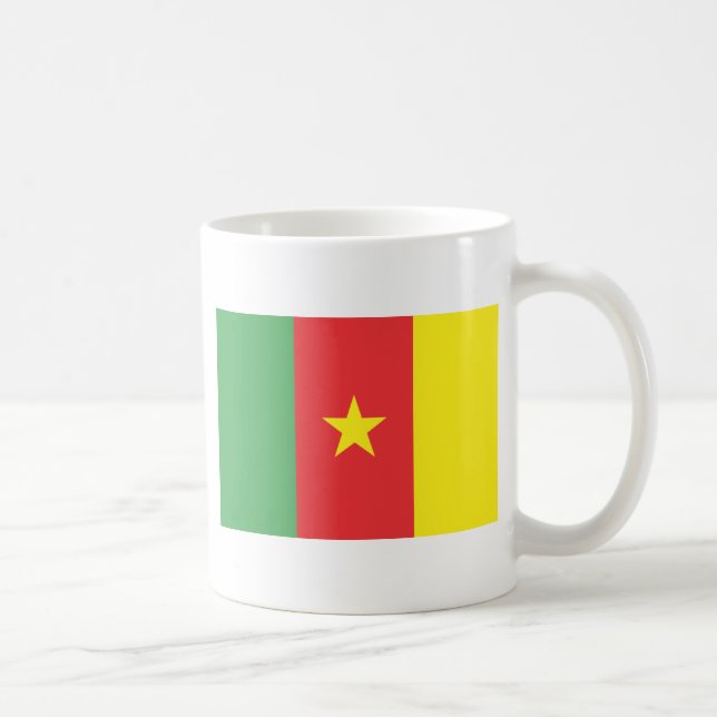 Taza de la BANDERA del CAMERÚN (Derecha)