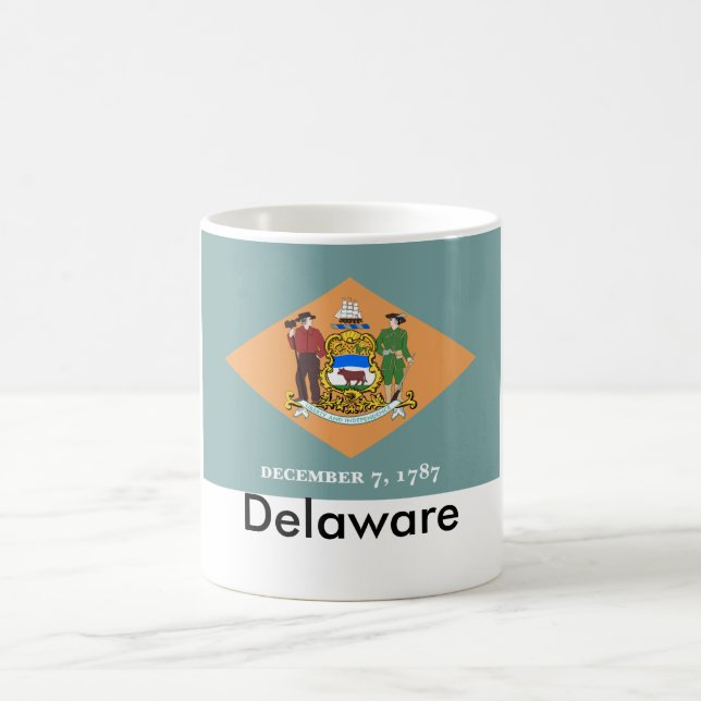 Taza de la bandera del estado de Delaware (Centro)
