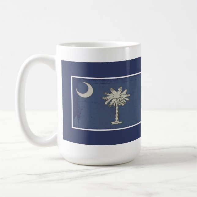 Taza de la bandera del Palmetto del SC (Izquierda)