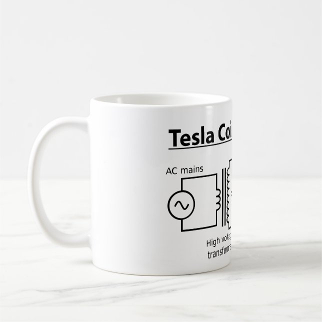 Taza de la bobina de Tesla (Izquierda)