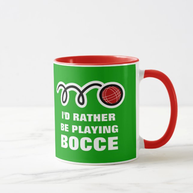 Taza de la bola de Bocce con cita divertida (Derecha)