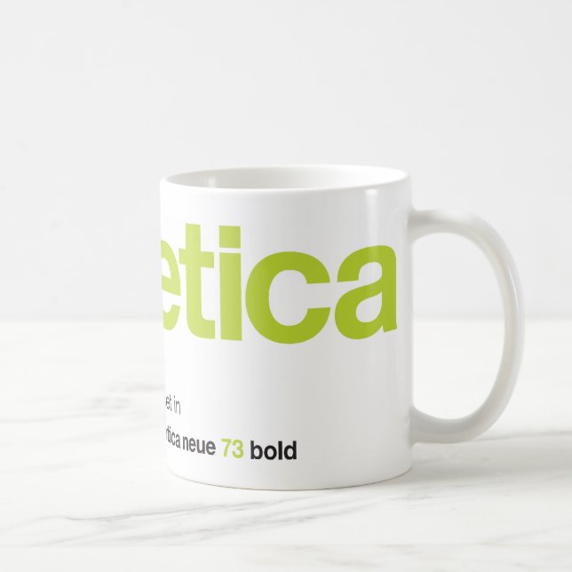 Taza de la cal de LoveHelvetica (Derecha)