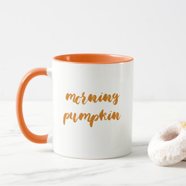 taza de la calabaza de la mañana (Con donut)