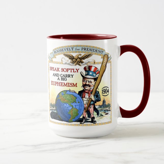 Taza de la campaña de Teddy Roosevelt 1904 (Derecha)