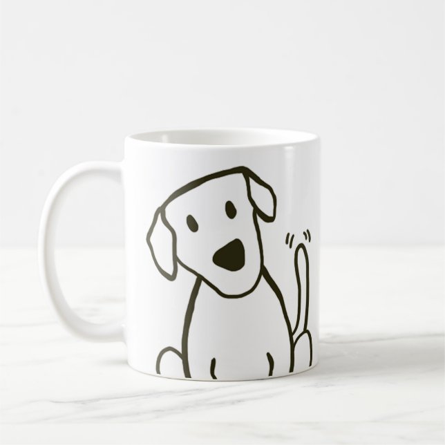 Taza de la cara del perro del amante del (Izquierda)