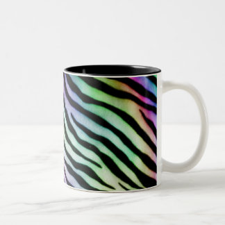 taza de la cebra del arco iris