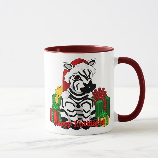 Taza de la cebra del navidad (Derecha)