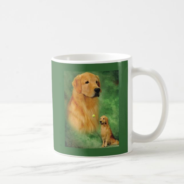 Taza de la chaqueta de punto del golden retriever (Derecha)