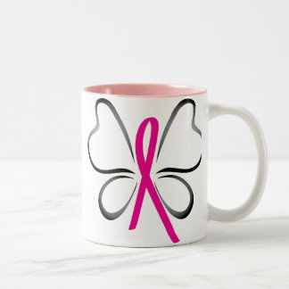Taza de la cinta de la mariposa del cáncer de