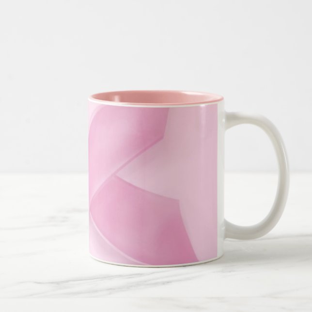 Taza de la cinta del rosa de la conciencia del (Derecha)