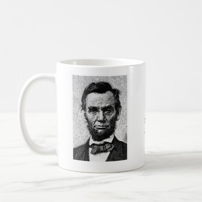 Taza de la cita de Abe Lincoln (Izquierda)