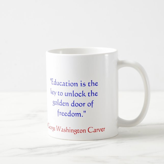 Taza de la cita de George Washington Carver (Derecha)