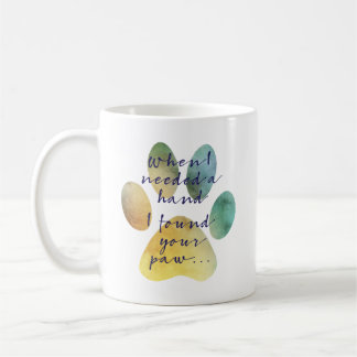 Taza de la cita de la pata de los amantes del