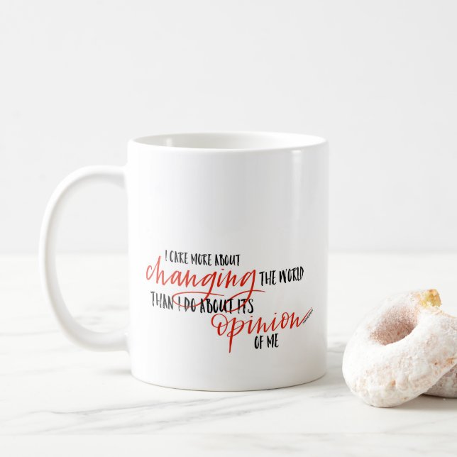 Taza de la cita de Raquel Hollis (Con donut)