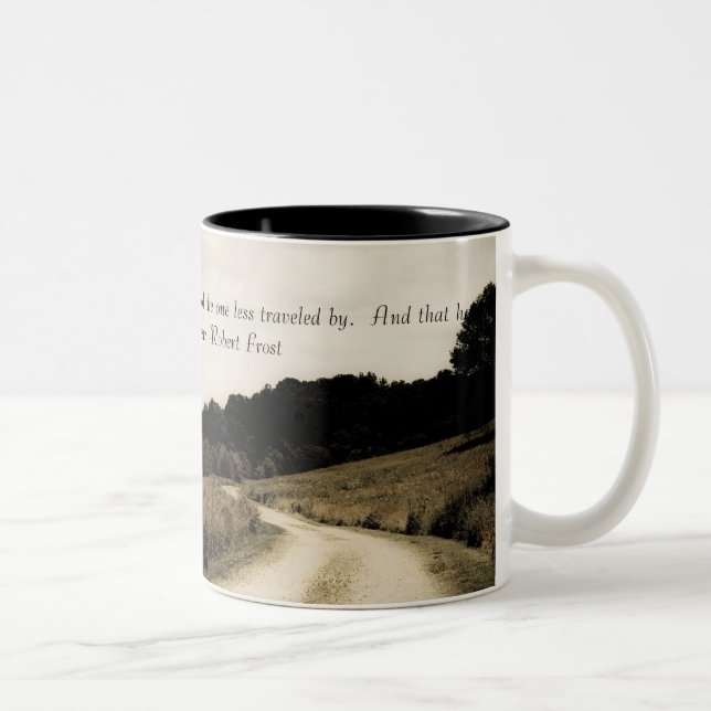 Taza de la cita de Robert Frost (Derecha)
