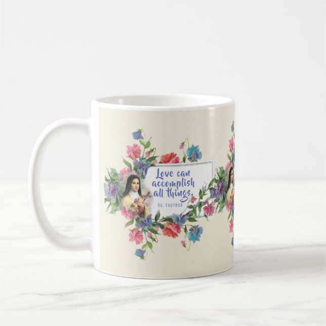 Taza de la cita del amor del St. Teresa (Izquierda)