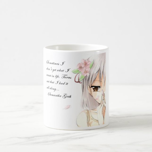 Taza de la cita del animado del gótico de Samantha (Centro)