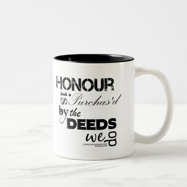 Taza de la cita del honor de Christopher Marlowe (Derecha)
