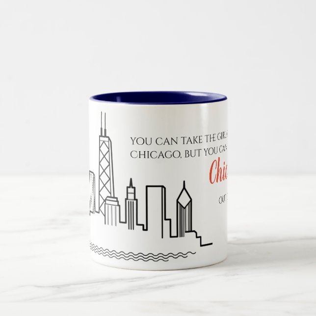 Taza de la cita del horizonte de Chicago (Centro)