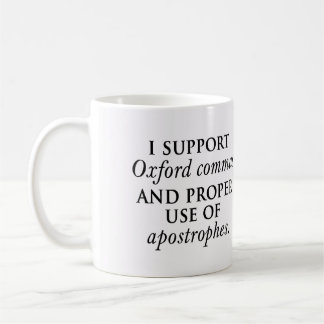 Taza de la coma y de los apóstrofes de Oxford