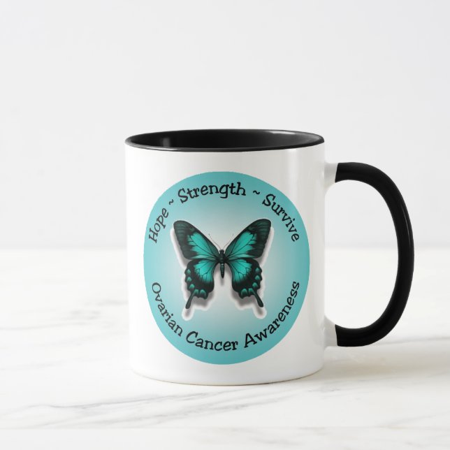 Taza de la conciencia del cáncer ovárico (Derecha)