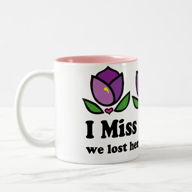 Taza de la conmemoración de la mamá de Alzheimer (Izquierda)