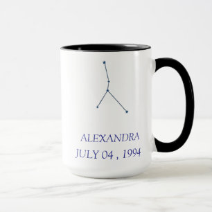 Taza de la Constelación de Cáncer Personalizada - 