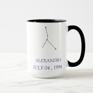 Taza de la Constelación de Cáncer Personalizada -
